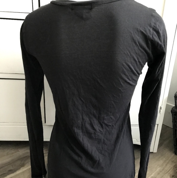 Playboy Black Long Sleeve Top Bunnies Women Size M - Picture 3 of 6